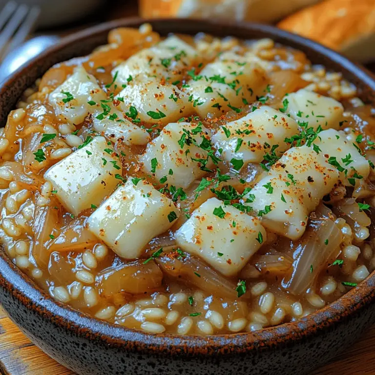 French onion soup is more than just a dish; it’s a culinary tradition that evokes feelings of warmth, nostalgia, and comfort. Originating from the rustic kitchens of France, this beloved soup is known for its rich, savory broth, sweet caramelized onions, and a gooey topping of melted cheese. The traditional charm of French onion soup has captured the hearts of many, making it a staple in bistros and homes alike. However, what happens when you have a craving for both the creamy decadence of risotto and the hearty flavor of French onion soup? Enter the Savory French Onion Soup Risotto—a delightful fusion that brings together the best of both worlds.