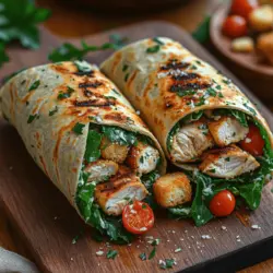 In the world of quick and delicious meals, Chicken Caesar Salad Wraps stand out as a favorite for many. Combining the classic flavors of a Caesar salad with the convenience of a wrap, this dish is a perfect option for lunch, dinner, or even a healthy snack. Imagine the crunch of fresh romaine, the creamy tang of Caesar dressing, and the satisfying bite of crispy chicken, all enveloped in a soft tortilla. Whether you’re looking for something light yet satisfying or a way to use leftover grilled chicken, these wraps are versatile and easy to prepare.