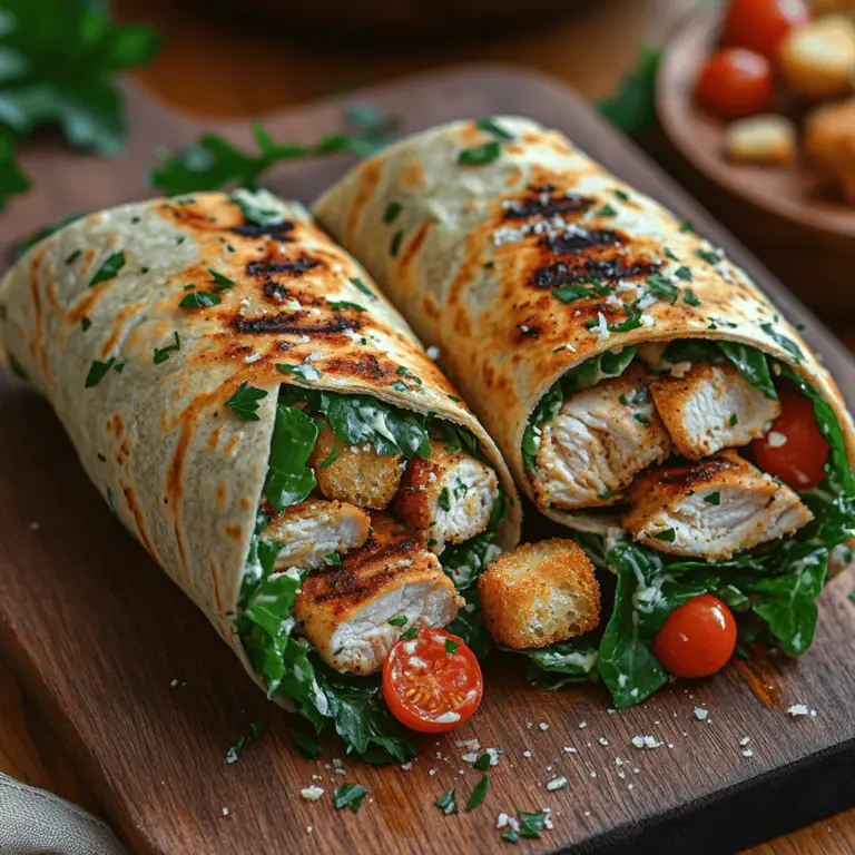 In the world of quick and delicious meals, Chicken Caesar Salad Wraps stand out as a favorite for many. Combining the classic flavors of a Caesar salad with the convenience of a wrap, this dish is a perfect option for lunch, dinner, or even a healthy snack. Imagine the crunch of fresh romaine, the creamy tang of Caesar dressing, and the satisfying bite of crispy chicken, all enveloped in a soft tortilla. Whether you’re looking for something light yet satisfying or a way to use leftover grilled chicken, these wraps are versatile and easy to prepare.