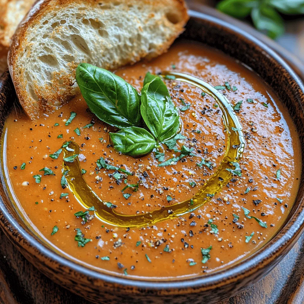 There’s something undeniably comforting about a bowl of tomato soup, particularly on a chilly day when the warmth of a homemade meal can lift your spirits. This Hearty Oven Roasted Garlic Tomato Soup takes the classic dish to new heights by infusing it with the rich, caramelized flavors of roasted garlic and tomatoes. Roasting these key ingredients not only enhances their natural sweetness but also adds a delightful depth of flavor that transforms a simple soup into a gourmet experience.
