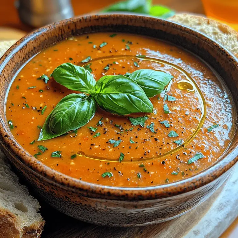 There’s something undeniably comforting about a bowl of tomato soup, particularly on a chilly day when the warmth of a homemade meal can lift your spirits. This Hearty Oven Roasted Garlic Tomato Soup takes the classic dish to new heights by infusing it with the rich, caramelized flavors of roasted garlic and tomatoes. Roasting these key ingredients not only enhances their natural sweetness but also adds a delightful depth of flavor that transforms a simple soup into a gourmet experience.