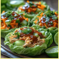 Savory BBQ Chicken Lettuce Cups: A Delicious Low-Carb Delight