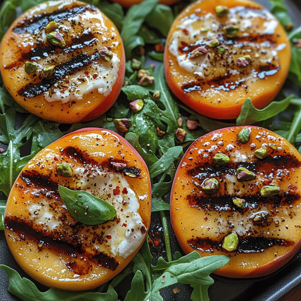 As the culinary world increasingly embraces the concept of seasonal and fresh ingredients, the Grilled Peach & Burrata Salad stands out as a quintessential summer recipe. This vibrant dish captures the essence of summer's bounty, blending the juicy sweetness of grilled peaches with the rich, creamy texture of burrata cheese. It’s not just a feast for the eyes, but an experience for the palate, offering a delightful mix of flavors and textures that make it ideal for summer gatherings, picnics, or simply a refreshing meal on warm days.