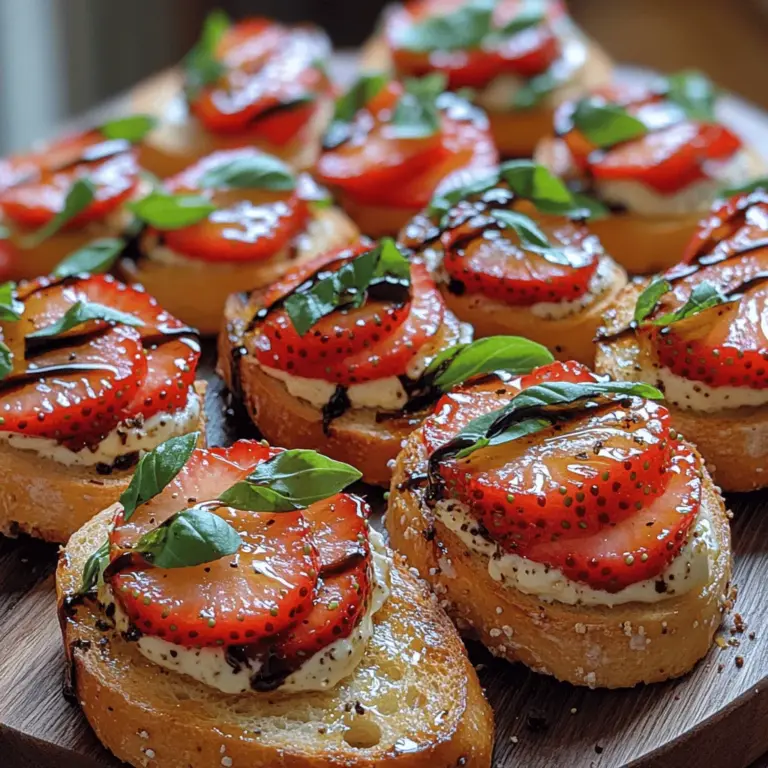 Crostini has emerged as a beloved appetizer that embodies the essence of Italian cuisine. With its crispy bread base and limitless topping possibilities, crostini offers an inviting canvas for culinary creativity. Among the myriad of topping options, the Basil Strawberry Crostini stands out as a unique and refreshing choice, combining the sweetness of ripe strawberries with the aromatic freshness of basil. This delightful pairing creates a harmonious balance between sweet and savory, making it a versatile dish that's perfect for a range of occasions—from casual gatherings and picnics to elegant soirées and festive celebrations.