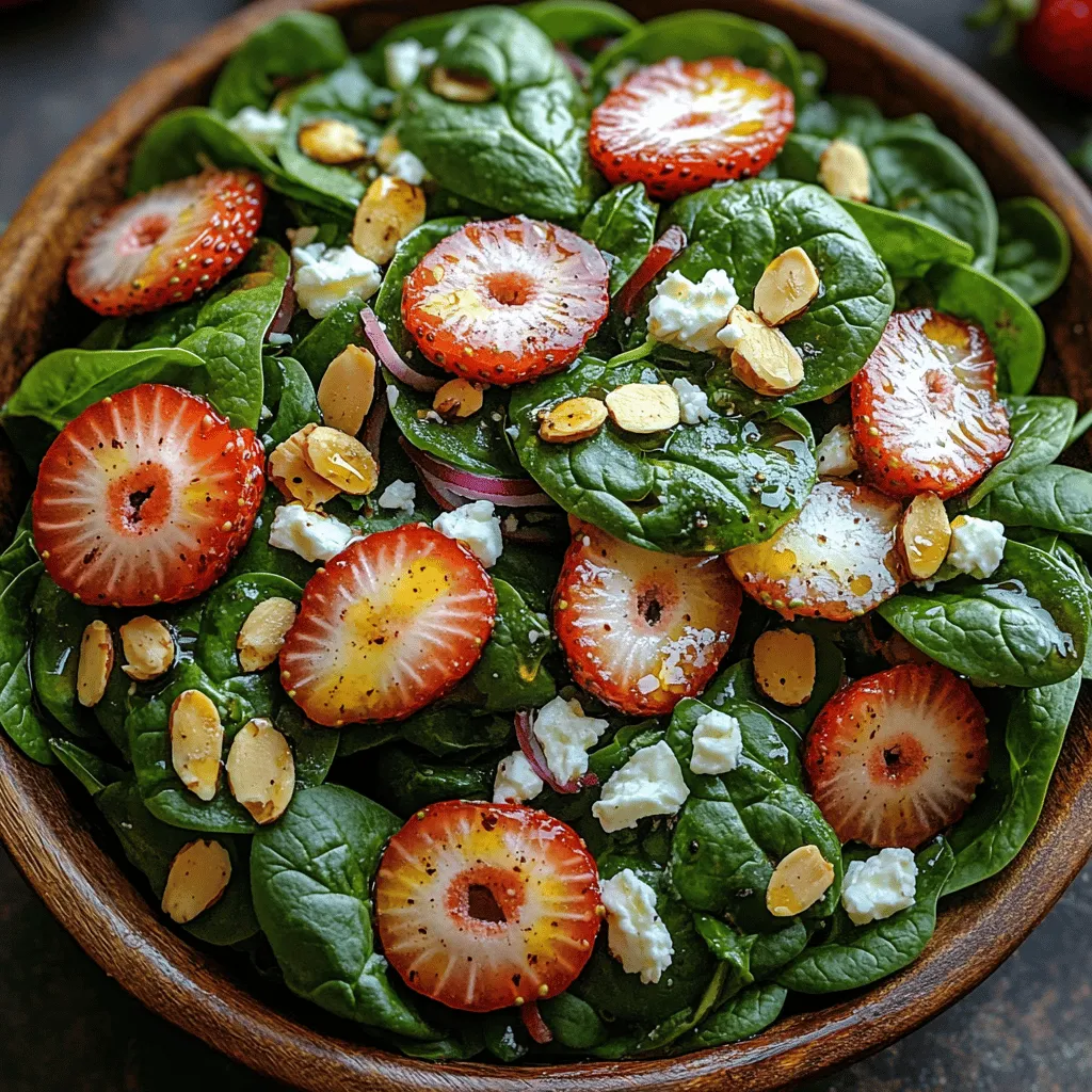 As the days grow longer and the sun shines brighter, there's nothing quite like welcoming spring with a vibrant and refreshing dish. Enter the Fresh Strawberry Spinach Salad—a delightful medley of flavors, colors, and textures that celebrates the season’s bounty. This salad is more than just a pretty plate; it embodies the essence of spring, offering a perfect balance of sweetness from ripe strawberries and the earthy freshness of baby spinach. Whether you're hosting a spring gathering, preparing a light lunch, or simply craving a nutritious snack, this salad is sure to impress.