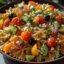 Bow Tie Bliss Pasta Salad: A Delightful and Versatile Dish