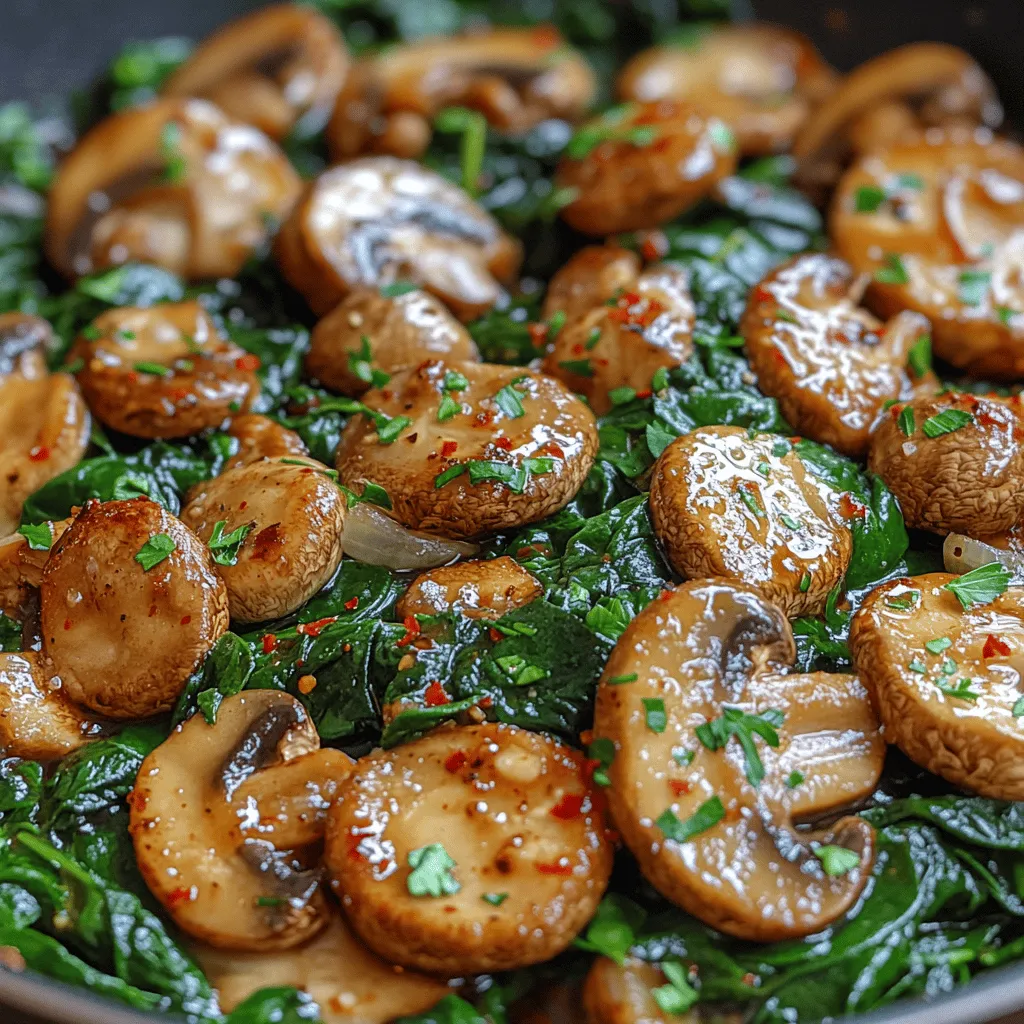 Sautéed mushrooms with spinach is a delightful dish that effortlessly marries health and flavor, making it an ideal choice for both a quick side or a vibrant main course. This recipe not only showcases the rich, earthy taste of mushrooms but also highlights the fresh, vibrant notes of spinach, creating a dish that's as appealing to the eye as it is to the palate. Whether you're looking for a nutritious addition to your dinner plate or a satisfying meal prep option, this sautéed mushroom and spinach recipe fits the bill perfectly.