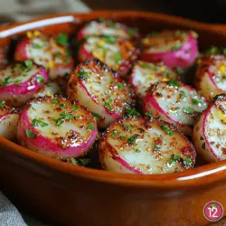 Garlic Herb Roasted Radishes are a delightful and surprising dish that elevates the humble radish to new heights. This recipe transforms these often-overlooked root vegetables into a flavorful, tender side that is as versatile as it is nutritious. With a perfect balance of earthiness from the radishes, aromatic garlic, and fragrant herbs, this dish is sure to impress both family and guests alike.