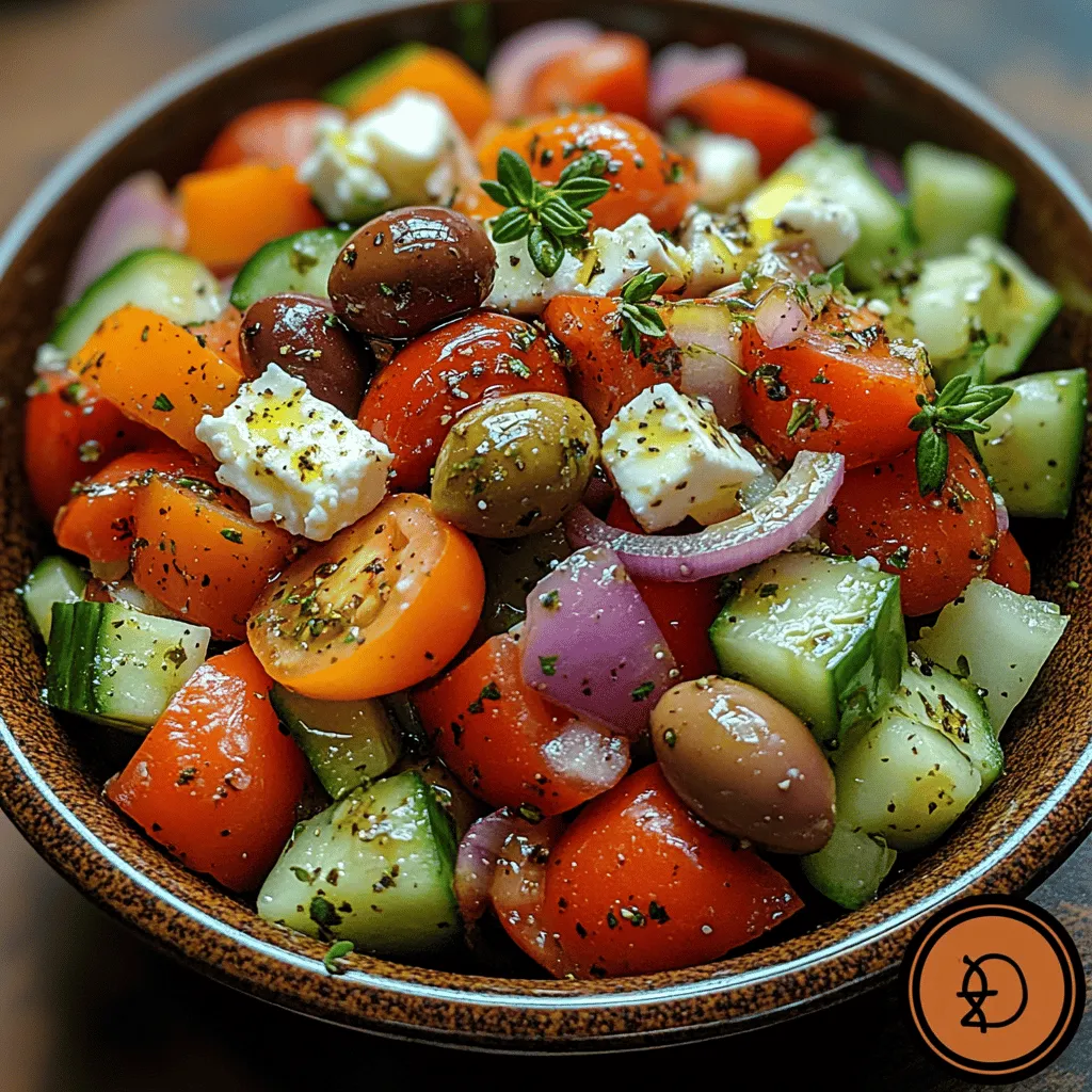 Explore the vibrant and refreshing flavors of the Mediterranean with our Mediterranean Bliss Salad. This dish is not only a feast for the eyes but also packs a nutritional punch. Featuring fresh vegetables, tangy olives, and creamy feta cheese, this salad captures the essence of sunny Mediterranean summers. Whether you're serving it as a side dish or a light meal, this salad is sure to delight your taste buds while offering a healthy option for any occasion.