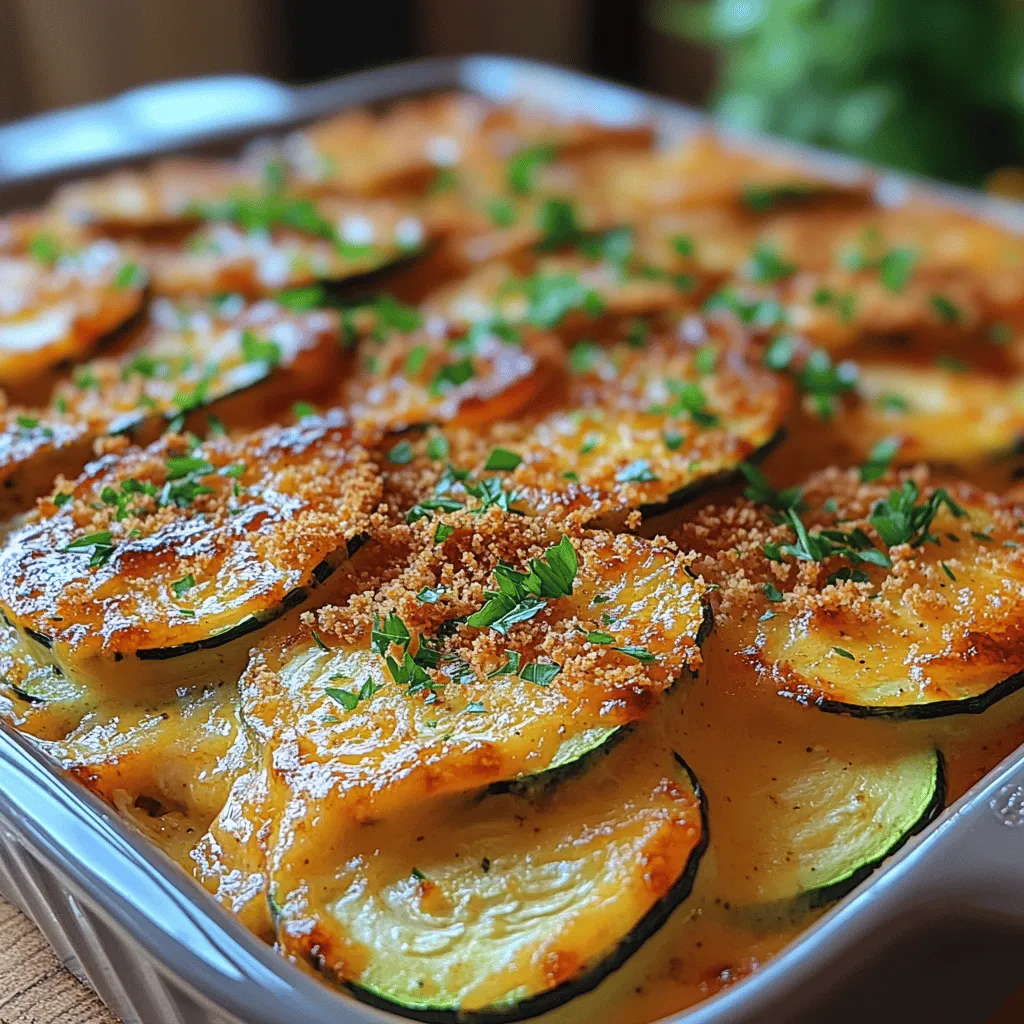 In the world of comfort food, casseroles reign supreme with their warm, hearty appeal. One dish that stands out for its creamy texture and delightful flavor is the Cheesy Zucchini Delight Casserole. This recipe not only satisfies the palate but also brings a healthy twist to dinnertime. As zucchini is often hailed as a superfood, this casserole is a fantastic way to incorporate vegetables into your meals while enjoying a rich and cheesy experience.
