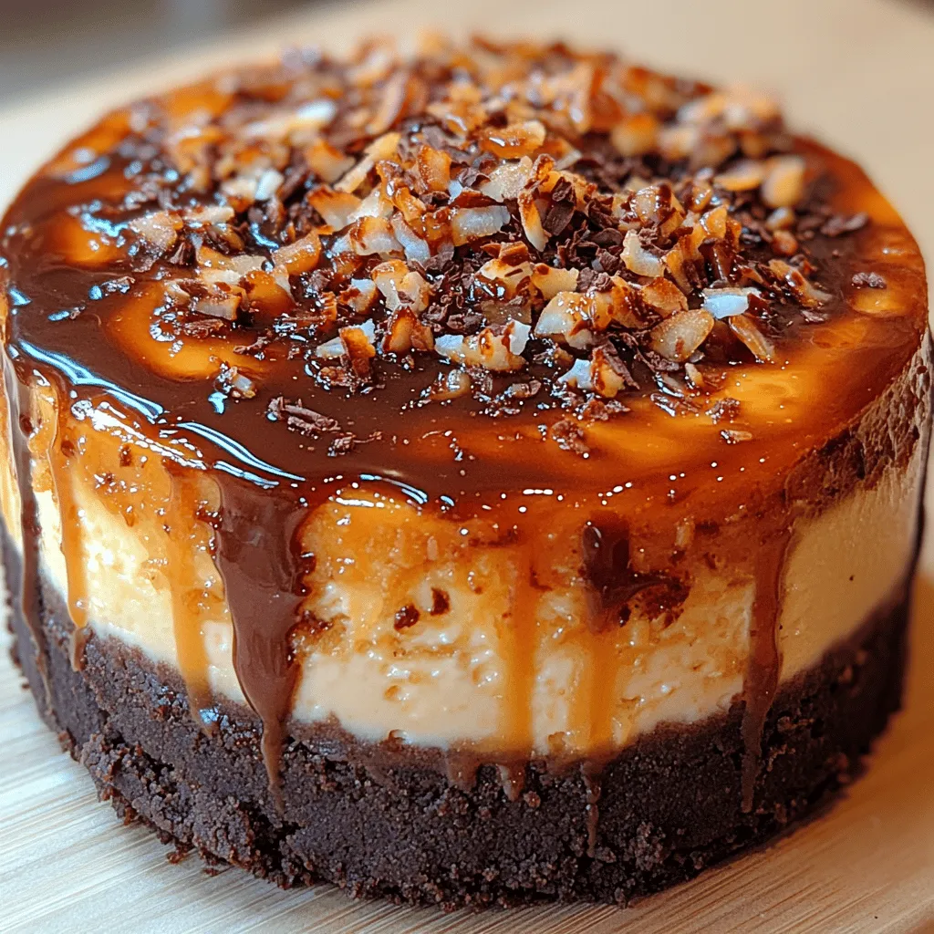 Cheesecakes have long held a special place in the hearts of dessert lovers across the globe. Their creamy texture and rich flavors make them a versatile choice for any occasion, whether it's a birthday celebration, holiday feast, or a simple weeknight indulgence. Among the numerous variations of this beloved dessert, the Coconut Dream Samoa Cheesecake stands out as a true masterpiece, combining the lusciousness of cheesecake with the delightful flavors of chocolate, coconut, and caramel inspired by the iconic Samoa cookie.