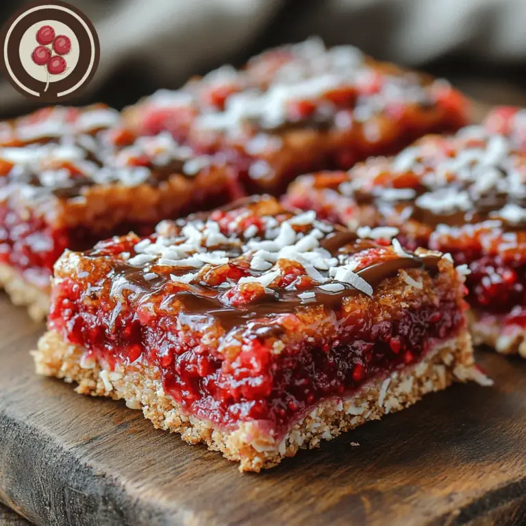 If you’re looking for a delectable dessert that combines vibrant flavors while being mindful of dietary preferences, Raspberry Coconut Ribbon Bars are the perfect choice. This delightful treat features a harmonious blend of tart raspberries, rich coconut, and decadent dark chocolate. Each bite offers a tantalizing experience, making it an irresistible option for dessert lovers and health-conscious individuals alike.