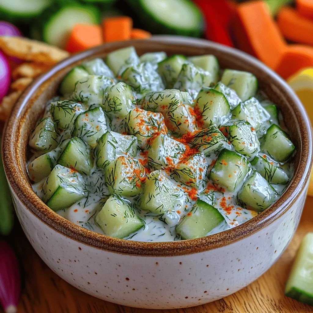 The Cool & Creamy Cucumber Dill Dip is more than just a simple snack; it is a vibrant, refreshing addition to any culinary repertoire. As summer approaches, this dip becomes a go-to option for gatherings, picnics, and casual get-togethers. It’s the perfect companion for a variety of dippers and can elevate any plate with its crisp, invigorating flavors.