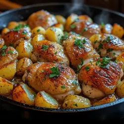 Garlic Butter Chicken and Potatoes Skillet: A Flavorful One-Pan Delight