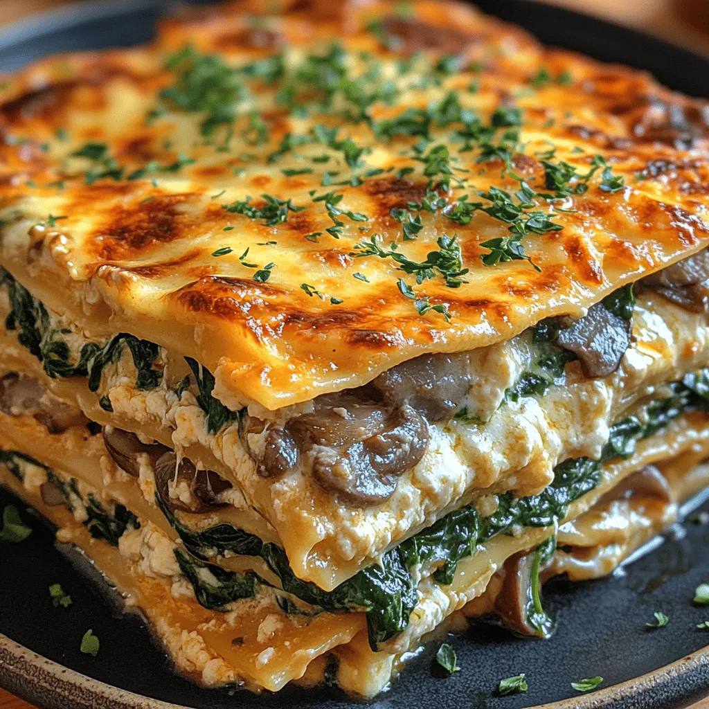 Creamy Mushroom Spinach Lasagna is not just a meal; it’s an experience that combines the rich, comforting layers of traditional lasagna with the earthy flavors of mushrooms and the fresh taste of spinach. This dish has gained a beloved following for its creamy texture and satisfying depth of flavor that appeals to both vegetarians and meat-lovers alike. The luscious blend of cheeses, combined with the sautéed vegetables, creates a mouthwatering delight that is perfect for family dinners, casual gatherings, or even special occasions.