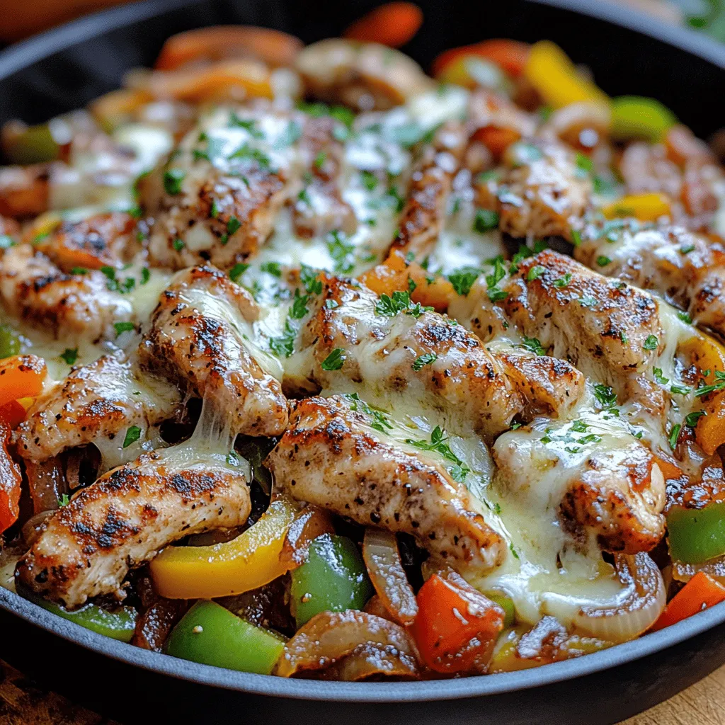 If you're searching for a quick and satisfying meal that will please the entire family, look no further than the Sizzling Chicken Cheesesteak Skillet. This dish takes the beloved flavors of a traditional cheesesteak and transforms them into a vibrant, one-pan creation that is not only delicious but also incredibly easy to prepare. Ideal for busy weeknights or casual family dinners, this skillet meal comes together in under 30 minutes, making it a perfect choice for anyone who wants to enjoy homemade comfort food without spending hours in the kitchen.