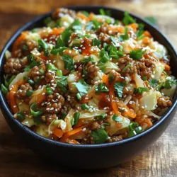 In today’s fast-paced world, the demand for quick and easy meals has skyrocketed. Home cooks are constantly on the lookout for dishes that can be prepared in a snap without compromising on flavor or nutrition. Enter the delightful recipe for Egg Roll in a Bowl. This ingenious dish encapsulates all the rich flavors of traditional egg rolls but without the hassle of frying or rolling. It’s a brilliant solution for busy weeknights or casual gatherings, providing a satisfying meal that can be ready in under 30 minutes.