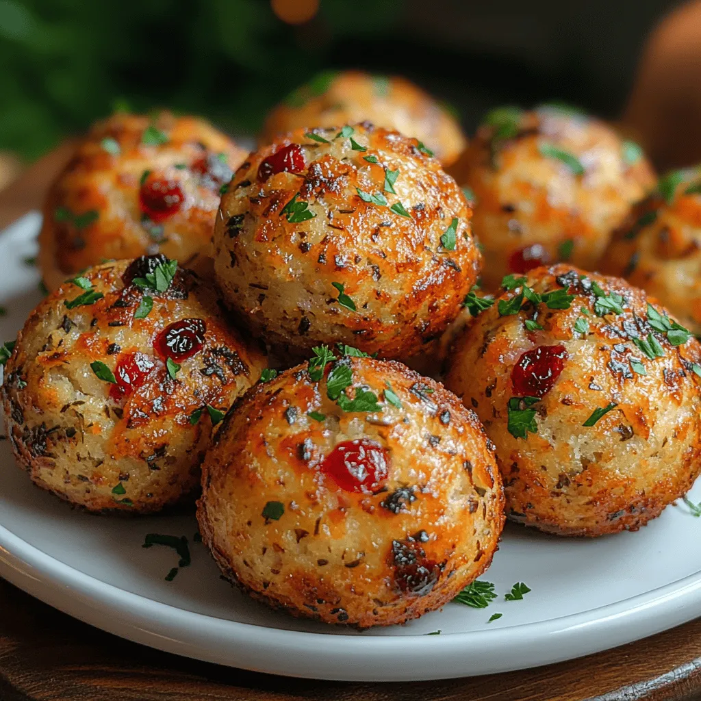 The success of any recipe lies in the quality and combination of its ingredients. For our Festive Cranberry Turkey Stuffing Balls, each component plays a crucial role in developing the dish's signature flavor profile.