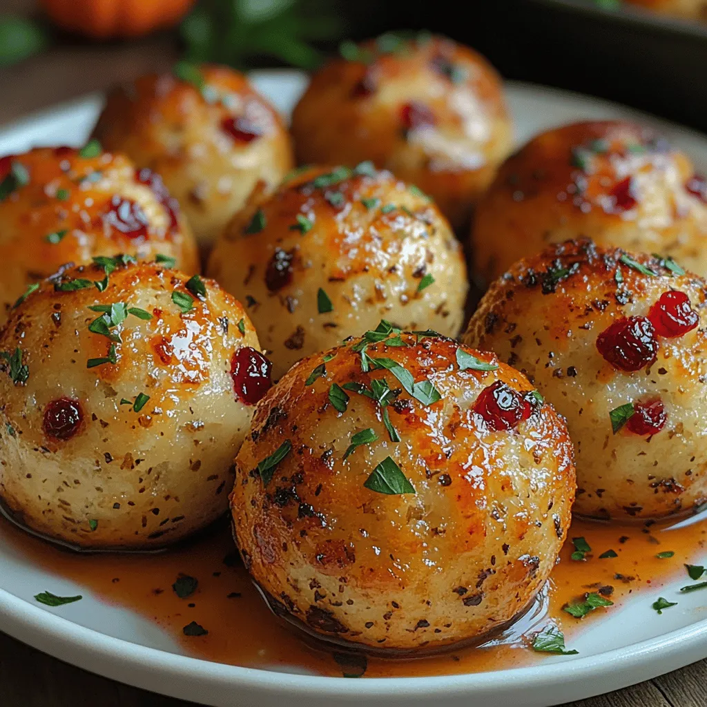 The success of any recipe lies in the quality and combination of its ingredients. For our Festive Cranberry Turkey Stuffing Balls, each component plays a crucial role in developing the dish's signature flavor profile.