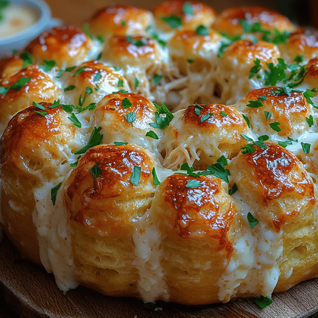 If you’re on the lookout for a unique and comforting dish that promises to be a crowd-pleaser, look no further than Chicken Alfredo Monkey Bread. This innovative recipe combines the creamy, savory flavors of classic Chicken Alfredo with the fun, interactive format of monkey bread, making it perfect for gatherings, family dinners, or even casual snacking. Imagine pulling apart fluffy, buttery dough pieces, each filled with tender chicken, rich Alfredo sauce, and gooey cheese. It’s a delightful way to enjoy a beloved pasta dish while also encouraging everyone to dig in and share in the experience.