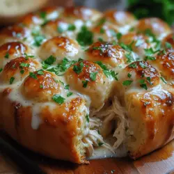 If you’re on the lookout for a unique and comforting dish that promises to be a crowd-pleaser, look no further than Chicken Alfredo Monkey Bread. This innovative recipe combines the creamy, savory flavors of classic Chicken Alfredo with the fun, interactive format of monkey bread, making it perfect for gatherings, family dinners, or even casual snacking. Imagine pulling apart fluffy, buttery dough pieces, each filled with tender chicken, rich Alfredo sauce, and gooey cheese. It’s a delightful way to enjoy a beloved pasta dish while also encouraging everyone to dig in and share in the experience.