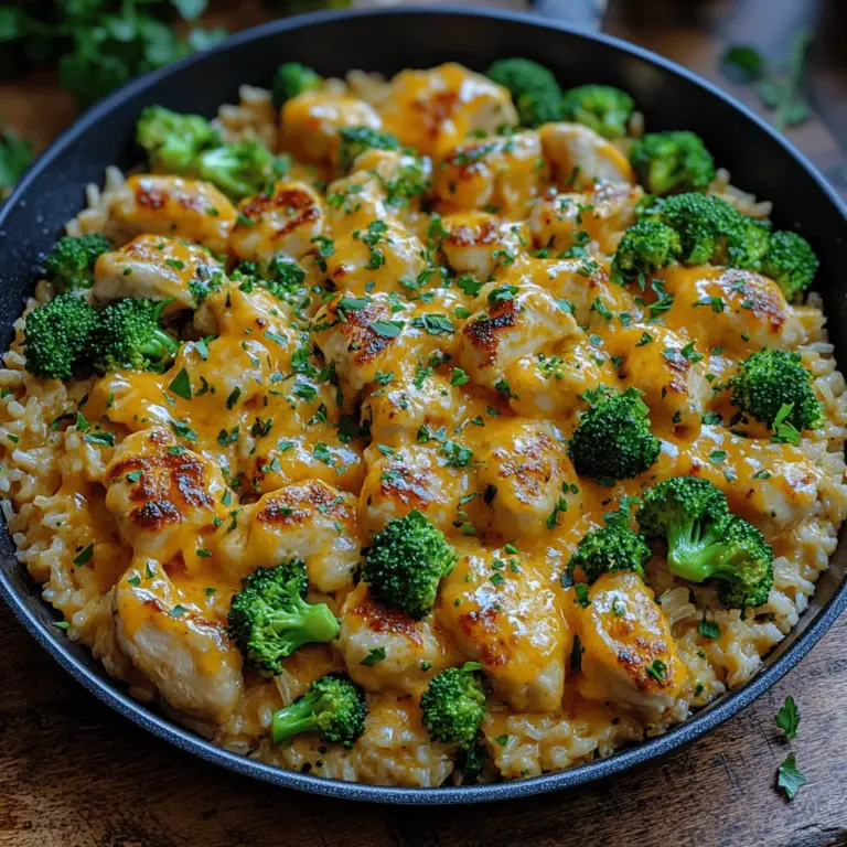 If you're on the lookout for a delicious, heartwarming meal that can be whipped up in no time, look no further than One-Pan Cheesy Chicken Broccoli and Rice. This dish offers a delightful combination of tender chicken, fresh broccoli, and creamy cheese, all nestled together in a savory rice base. Whether you're feeding a family or preparing a meal for one, this recipe is a crowd-pleaser that transforms simple ingredients into a comforting feast.