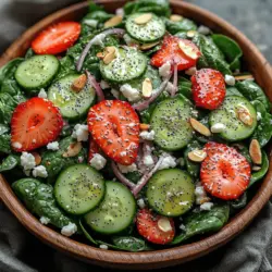 When the weather warms up and the sun shines brightly, nothing quite captures the essence of spring and summer like a fresh salad. Among the many options, the Vibrant Spinach Strawberry Poppyseed Salad stands out for its stunning array of colors and delightful flavors. This salad combines the earthy greens of spinach with the sweet juiciness of strawberries, creating a visual feast that is as appealing to the eye as it is to the palate.