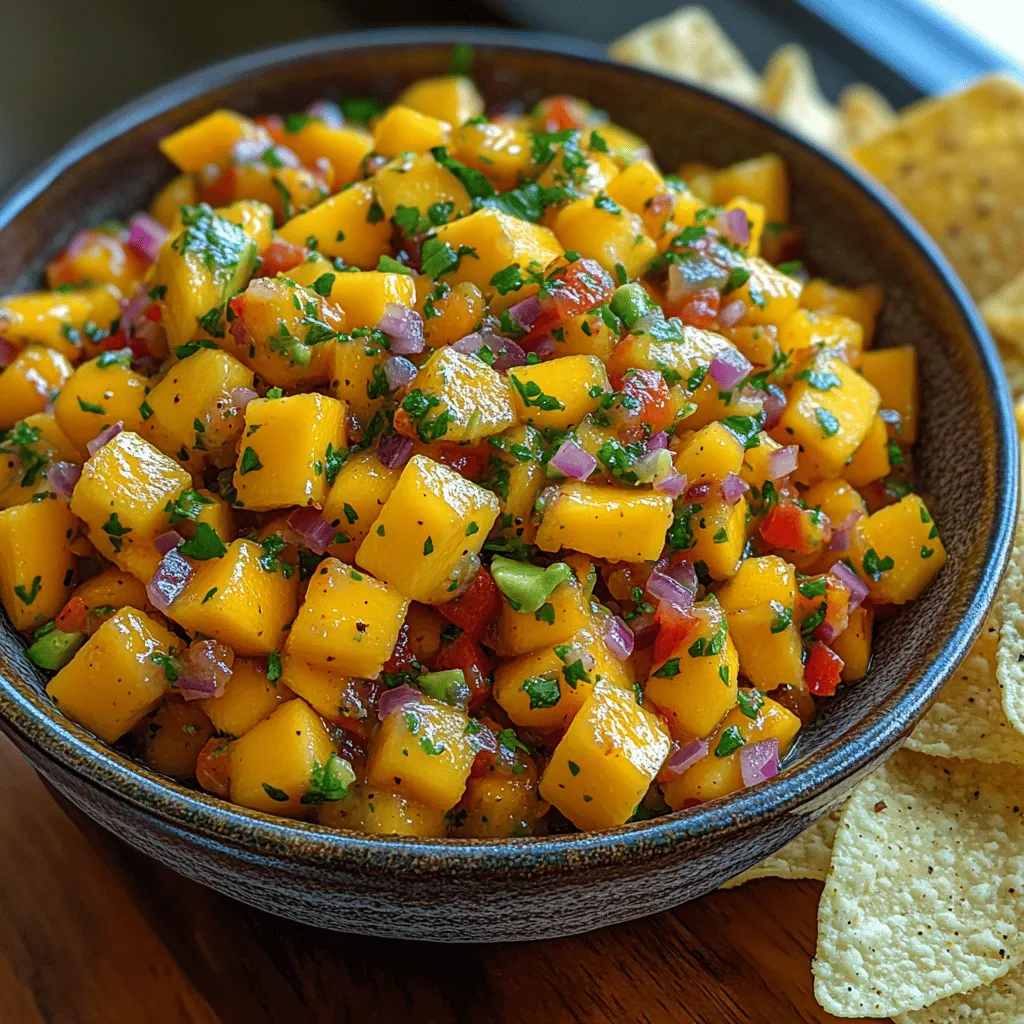 Welcome to the vibrant world of Tropical Paradise Mango Salsa—an explosion of color, flavor, and freshness that will transport your taste buds straight to a sun-soaked beach. This delightful salsa combines the natural sweetness of ripe mangoes with a medley of crunchy vegetables and zesty lime juice, creating a refreshing blend that is perfect for any occasion. Whether you serve it as a dip alongside crispy tortilla chips, a topping for grilled fish or chicken, or a side dish to accompany your favorite meals, this salsa is sure to be a hit.