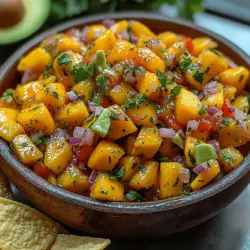 Welcome to the vibrant world of Tropical Paradise Mango Salsa—an explosion of color, flavor, and freshness that will transport your taste buds straight to a sun-soaked beach. This delightful salsa combines the natural sweetness of ripe mangoes with a medley of crunchy vegetables and zesty lime juice, creating a refreshing blend that is perfect for any occasion. Whether you serve it as a dip alongside crispy tortilla chips, a topping for grilled fish or chicken, or a side dish to accompany your favorite meals, this salsa is sure to be a hit.