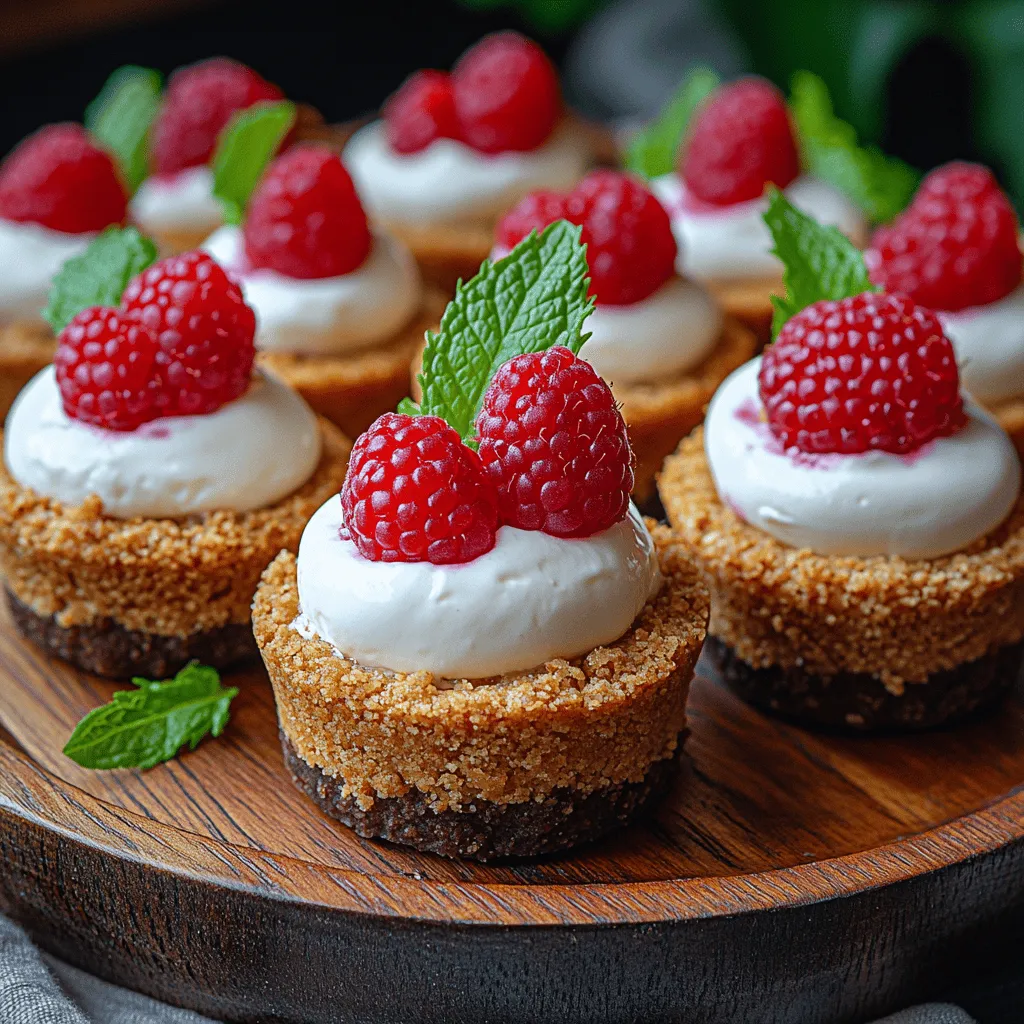Explore the delightful world of desserts with our irresistible Raspberry Cheesecake Bites. Perfect for parties, gatherings, or simply satisfying your sweet tooth, these bite-sized treats combine the creamy richness of cheesecake with the tartness of fresh raspberries, all nestled in a buttery graham cracker crust. The charmingly small size makes them an ideal treat for sharing or indulging one at a time, allowing you to savor every bite without the guilt of a full slice of cheesecake.