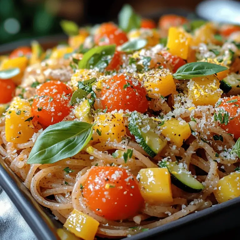 The foundation of any great recipe lies in its ingredients. In the case of Summer Garden Pasta, it’s all about embracing the freshness and quality of seasonal produce. Let’s take a closer look at the key components that make this dish not only delicious but also nutritious.