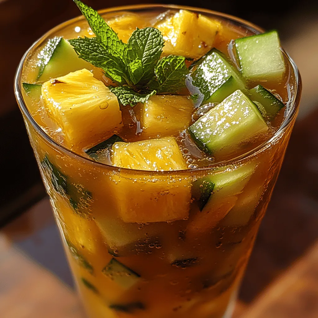 Tropical Chill Pineapple Cucumber Agua Fresca