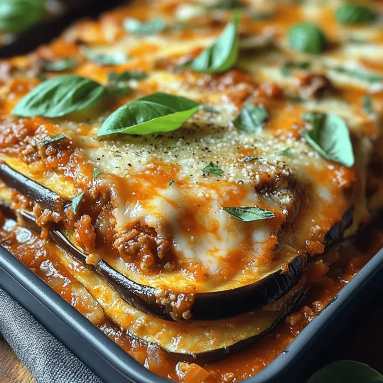 Lasagna is a beloved comfort food that brings warmth and satisfaction to many dinner tables. However, with the rise of health-conscious diets, traditional pasta recipes often take a back seat. Enter the Heavenly Low-Carb Eggplant Lasagna - a delightful twist on the classic Italian dish that allows you to indulge without the guilt. This recipe not only satisfies your cravings but also aligns with modern dietary needs, making it an excellent choice for anyone looking to reduce their carbohydrate intake.