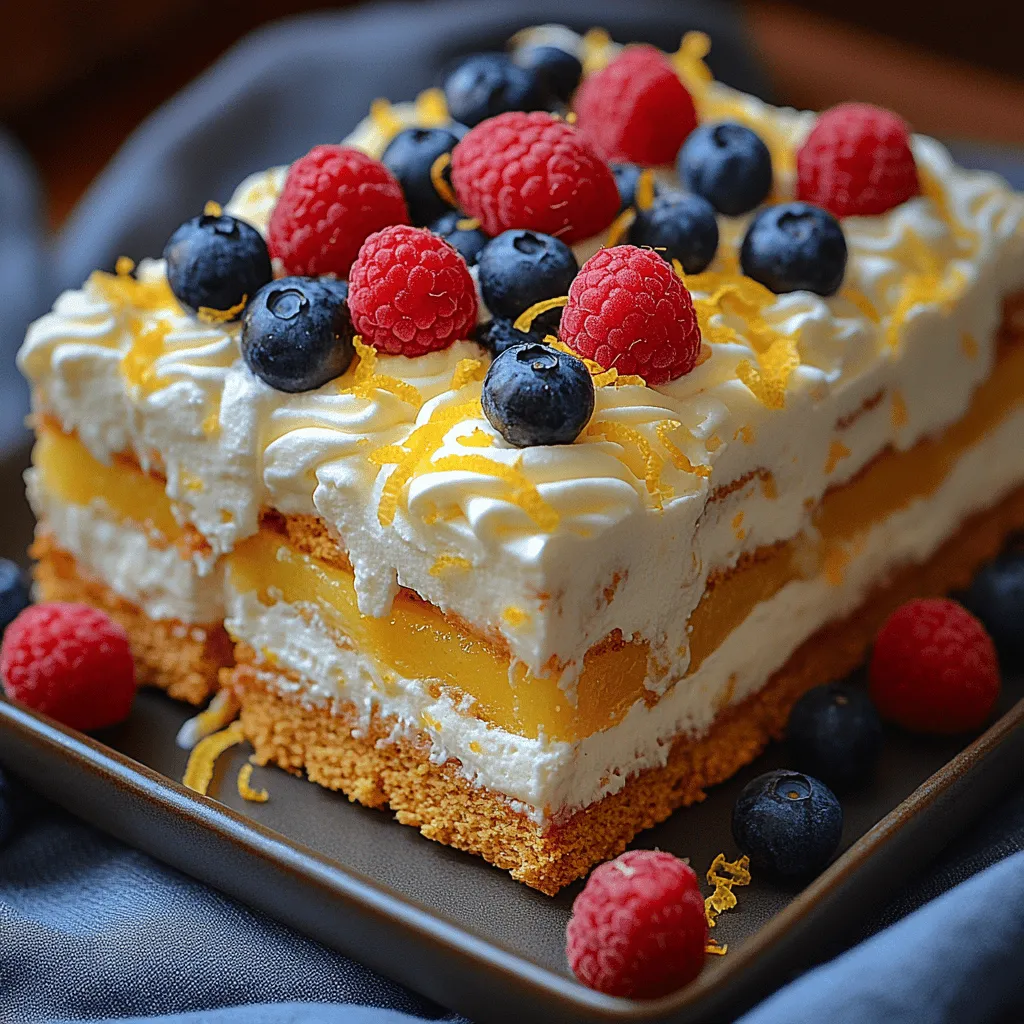 To create the Zesty Lemon Bliss Icebox Cake, it is essential to understand the role each ingredient plays in building the delightful flavor and texture that defines this dessert. From the creamy core to the crunchy base, each component contributes to the overall experience.