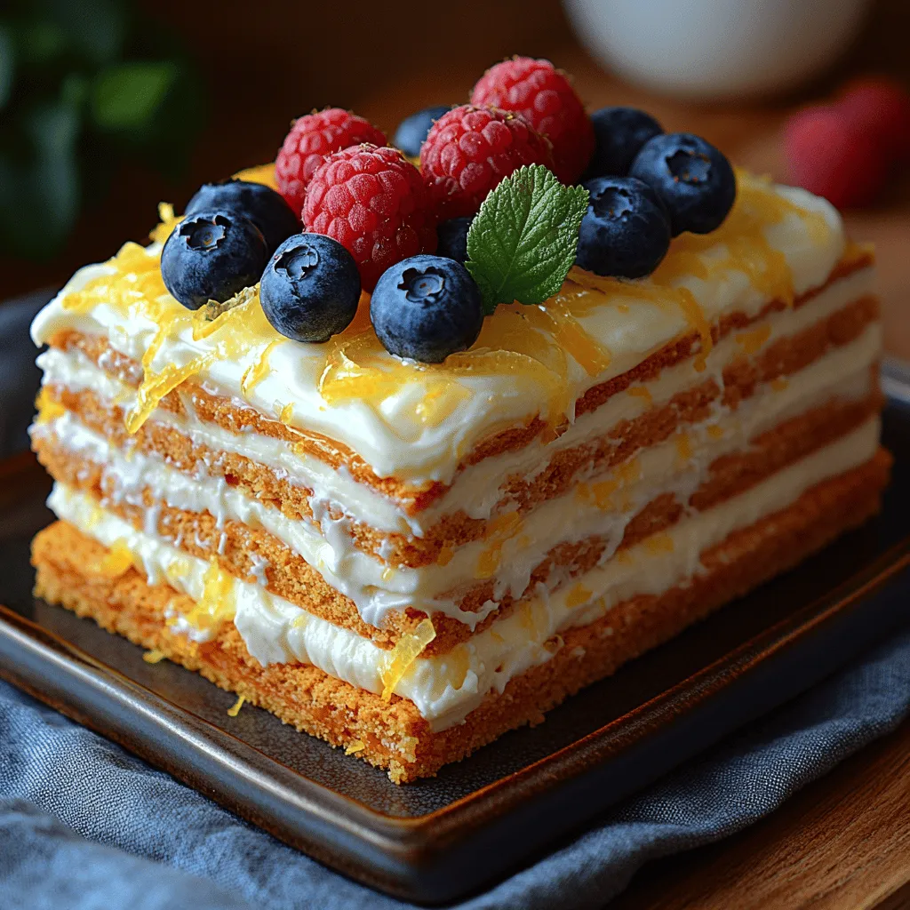 To create the Zesty Lemon Bliss Icebox Cake, it is essential to understand the role each ingredient plays in building the delightful flavor and texture that defines this dessert. From the creamy core to the crunchy base, each component contributes to the overall experience.