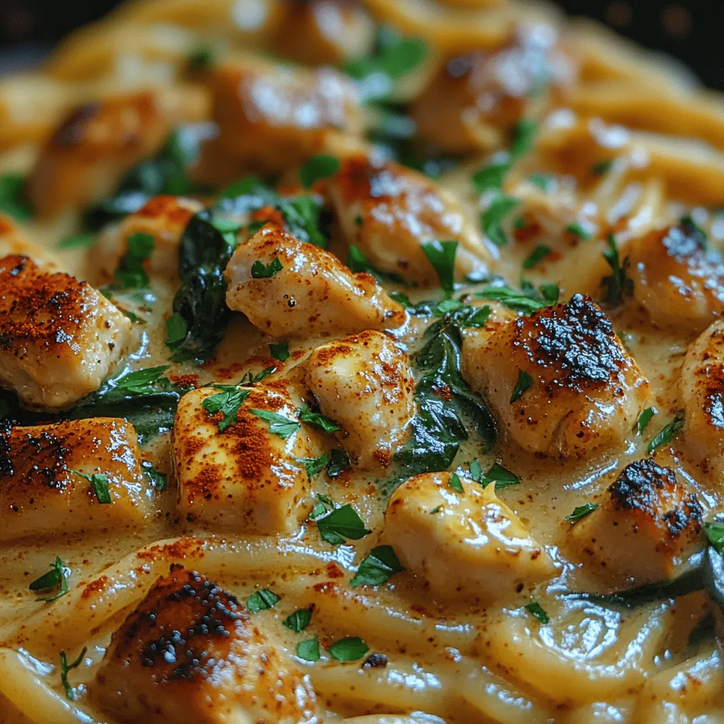 If you're on the hunt for a dish that combines rich flavors with satisfying textures, look no further than Sizzling Cowboy Butter Chicken Linguine. This recipe beautifully marries the heartiness of chicken with the creamy, decadent essence of Cowboy Butter, creating a culinary experience that's as delightful as it is comforting. The addition of fresh spinach not only enhances the dish's nutritional profile but also adds a pop of color, making it visually appealing on the plate.