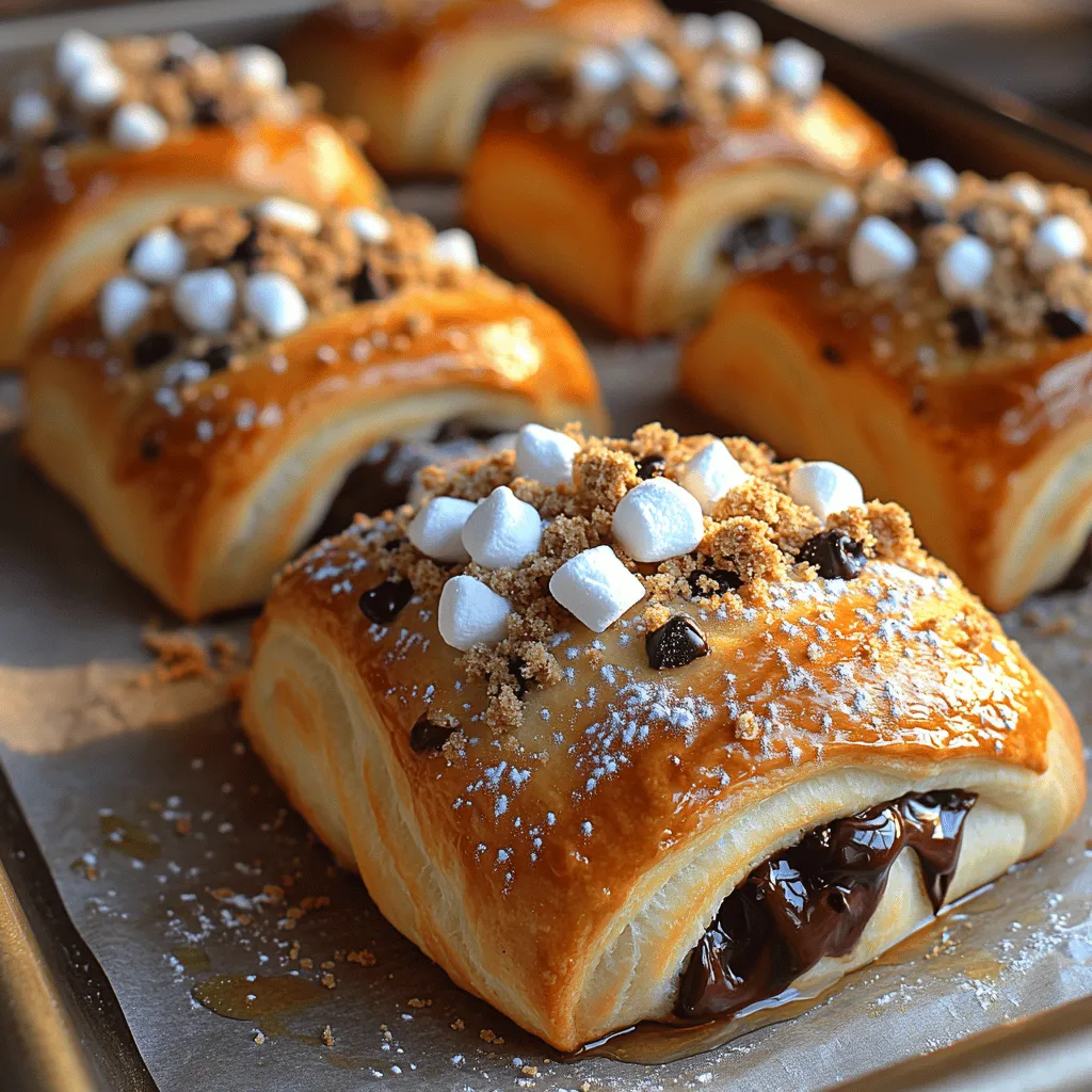 If you're looking for a delightful treat that combines the classic flavors of a beloved campfire dessert with the convenience of pre-made dough, look no further than Sweet & Gooey S’mores Crescent Rolls. This innovative recipe takes the traditional s’mores—often comprising graham crackers, marshmallows, and chocolate—and transforms them into warm, flaky rolls that are perfect for any occasion. Whether you're hosting a backyard barbecue, planning a family movie night, or simply indulging in a sweet craving, these crescent rolls promise to deliver a gooey, chocolaty experience that everyone will adore.