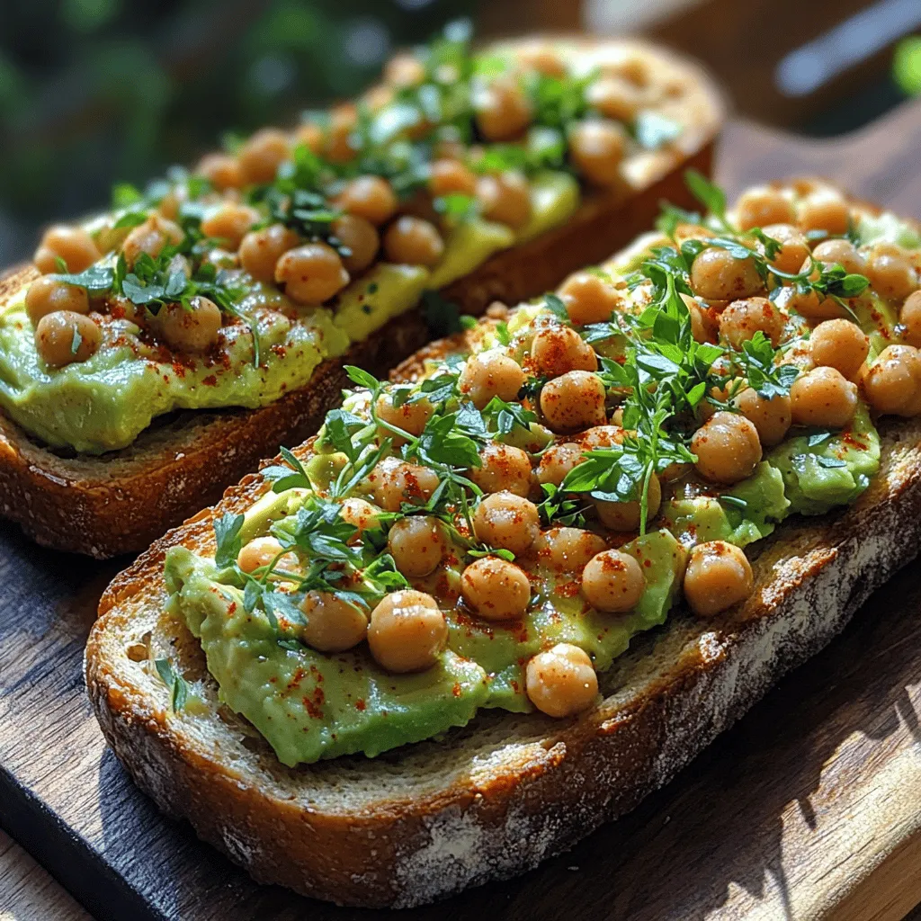 Chickpea Avocado Toast Delight: A Nutritious and Delicious Meal Option