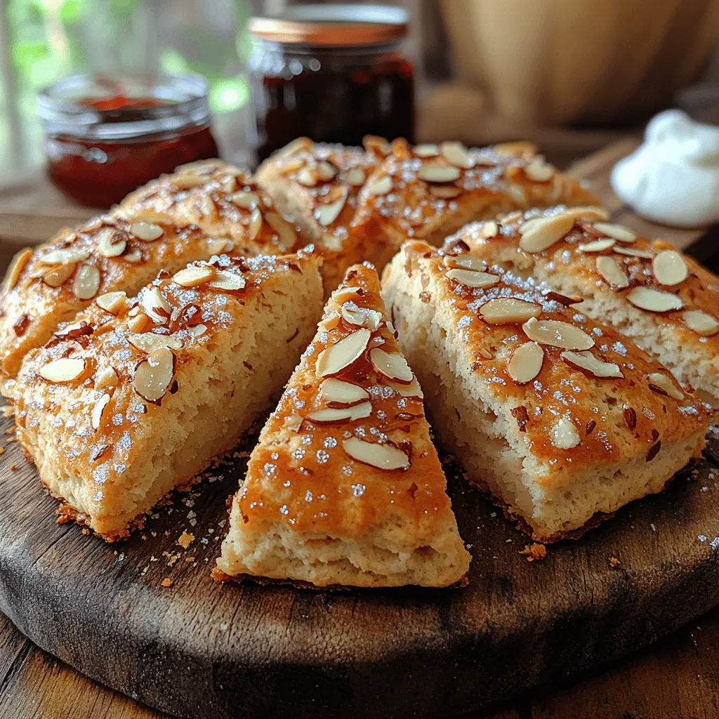 Almond scones are a delightful twist on the classic British baked good, known for their tender crumb, rich flavor, and irresistible aroma. These scones boast a unique combination of almond flour and sliced almonds that not only enhance their nutty flavor profile but also provide a pleasing texture that sets them apart from traditional scones. Whether enjoyed at breakfast, paired with afternoon tea, or served as a delectable snack, almond scones offer a versatile treat that appeals to a wide range of palates.