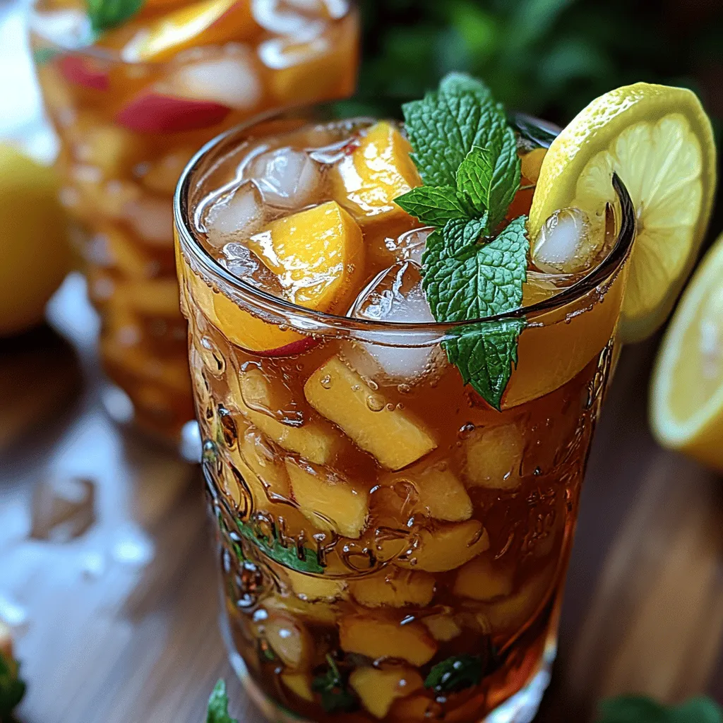 As the sun blazes in the sky and temperatures rise, nothing feels more invigorating than a refreshing drink to quench your thirst. One such delightful concoction is the Peachy Mint Breeze, a vibrant and flavorful beverage that embodies the essence of summer. This drink artfully combines the succulent sweetness of ripe peaches, the refreshing coolness of fresh mint, and the earthy notes of tea, creating a symphony of flavors that dance on your palate.