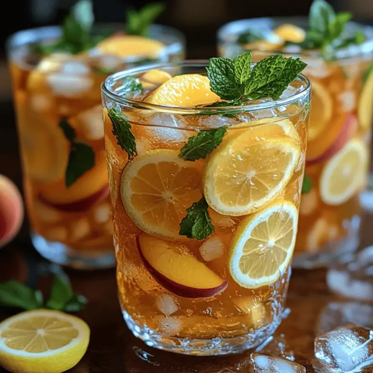 As the sun blazes in the sky and temperatures rise, nothing feels more invigorating than a refreshing drink to quench your thirst. One such delightful concoction is the Peachy Mint Breeze, a vibrant and flavorful beverage that embodies the essence of summer. This drink artfully combines the succulent sweetness of ripe peaches, the refreshing coolness of fresh mint, and the earthy notes of tea, creating a symphony of flavors that dance on your palate.