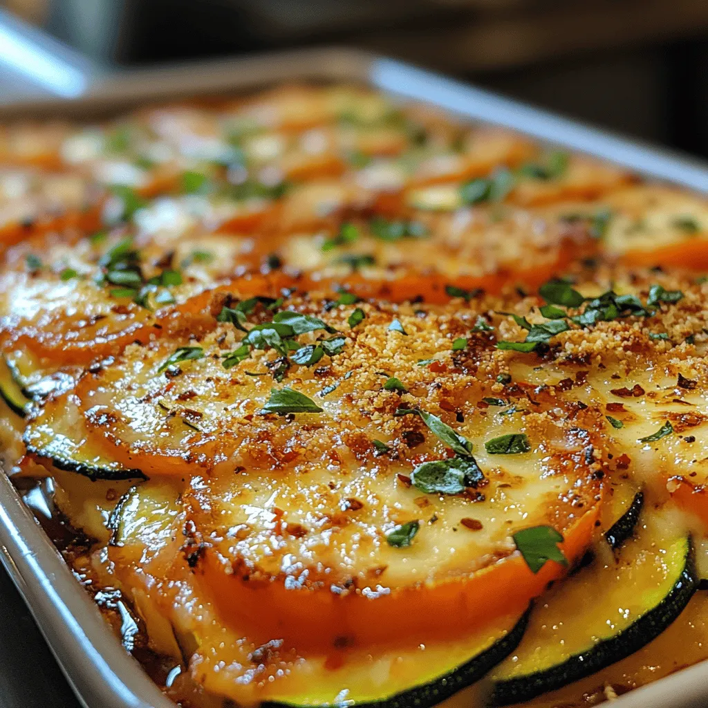 Cheesy Baked Zucchini Tomato Gratin is not just another vegetable dish; it’s a deliciously satisfying way to incorporate fresh produce into your meals while indulging in cheesy goodness. This delightful gratin showcases the versatility of zucchini and tomatoes, allowing their natural flavors to shine through while being enveloped in a rich, creamy sauce. Whether you’re looking for a side dish for a family gathering, a vegetarian main course, or simply a comforting meal to enjoy on a cozy evening, this recipe fits the bill perfectly.