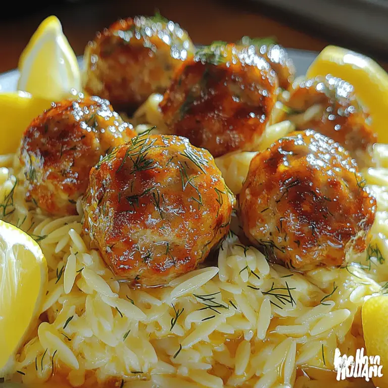 Zesty Greek Chicken Meatballs with Lemon Orzo is a delightful dish that brings the vibrant flavors of Greece right to your dinner table. This recipe is an enticing fusion of zesty herbs, tender chicken, and the refreshing tang of lemon, making it a perfect choice for a family meal, gatherings with friends, or even meal prep for the week ahead. The combination of juicy meatballs and flavorful orzo creates a satisfying meal that is both nutritious and delicious.