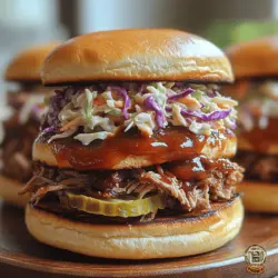 When it comes to comfort food, few dishes can compete with the mouthwatering appeal of Smoky Delight BBQ Pulled Pork Sandwiches. This classic dish has earned its place in hearts and bellies alike, combining tender, flavorful pork with a smoky, tangy sauce, all nestled between soft, pillowy buns. The richness of the pulled pork, complemented by a variety of toppings, makes it a favorite at backyard barbecues, family gatherings, and even casual weeknight dinners.