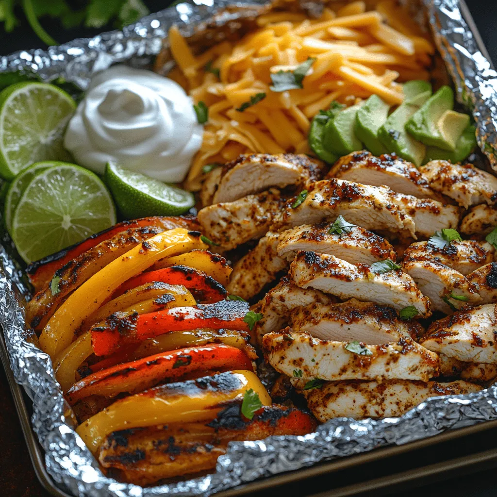 In our fast-paced world, finding time to prepare a delicious and satisfying meal can be a challenge. With the demands of work, family, and social obligations, many of us seek quick solutions that don't compromise on flavor. Enter one-pan or foil pack recipes, which have gained immense popularity for their ability to deliver mouthwatering dishes with minimal effort and maximum convenience. Among these delightful options, <strong>Flame-Kissed Baked Chicken Fajita Foil Packs</strong> stand out as the perfect solution for weeknight dinners or casual gatherings.” /></p>
</p>
<h3>Baking to Perfection</h3>
</p>
<p>Once your Flame-Kissed Baked Chicken Fajita Foil Packs are ready to go into the oven, the key to achieving a delicious and juicy meal lies in the correct baking time and temperature. Preheat your oven to 400°F (200°C) and place the foil packs on a baking sheet for added stability. Bake for about 25-30 minutes, depending on the thickness of the chicken breasts. The goal here is to ensure that the chicken is cooked through without drying it out.</p>
</p>
<p>To check for doneness, use a meat thermometer. The internal temperature of the chicken should reach 165°F (75°C) to guarantee that it is safe to eat. If you don’t have a thermometer, look for the chicken to be no longer pink in the center and the juices should run clear. Once you confirm that the chicken is cooked perfectly, allow the foil packs to rest for a few minutes before serving. This resting time helps the juices redistribute throughout the chicken, enhancing the overall juiciness and flavor of your fajitas.</p>
</p>
<h3>Warm Tortillas: The Perfect Base</h3>
</p>
<p>While your chicken fajita foil packs are baking, it’s time to prepare the tortillas that will serve as the perfect base for your meal. Fresh, warm tortillas are essential for an enjoyable fajita experience, providing both flavor and pliability.</p>
</p>
<p><strong>Warming Your Tortillas</strong>: There are several methods to warm tortillas. You can use a skillet over medium heat, placing the tortillas one at a time until they are heated through and slightly charred for added flavor. Alternatively, you can wrap them in aluminum foil and place them in the oven during the last 5-10 minutes of the chicken’s baking time, allowing them to warm through without drying out.</p>
</p>
<p><strong>Choosing Your Tortillas</strong>: The choice between flour and corn tortillas can significantly impact your dish. Flour tortillas are soft, chewy, and have a mild flavor that pairs well with the bold spices of the fajitas. They are slightly more pliable, making them easier to fold and wrap around the filling. Corn tortillas, on the other hand, offer a heartier texture and a slightly nutty flavor, which complements the smoky taste of the grilled chicken and vegetables beautifully. Both options are delicious, so consider your personal preference or dietary requirements when making your choice.</p>
</p>
<h3>Serving Suggestions and Customization</h3>
</p>
<p>Once your Flame-Kissed Baked Chicken Fajita Foil Packs are out of the oven and your tortillas are warmed, it’s time to assemble your meal! This dish is highly customizable, allowing you to tailor it to your taste preferences. Here are some tasty topping suggestions that can elevate your fajitas:</p>
</p>
<p>– <strong>Shredded Cheese</strong>: Cheese is a beloved addition to any fajita. Cheddar, Monterey Jack, or even a spicy Pepper Jack provide a creamy texture and rich flavor that melds beautifully with the chicken and peppers. Sprinkle a generous amount over your fajitas for a melty, gooey delight.</p>
</p>
<p>– <strong>Sour Cream</strong>: Sour cream adds a creamy element that balances the spices and heat from the fajitas. Its coolness enhances the overall flavor profile, making every bite more enjoyable. For a twist, consider using Greek yogurt as a healthier alternative.</p>
</p>
<p>– <strong>Avocado</strong>: Adding fresh avocado provides a creamy texture and rich flavor while delivering heart-healthy fats. Slice or mash it and layer it on top of your fajitas for a nutritious boost.</p>
</p>
<p>– <strong>Lime Wedges</strong>: Lime juice adds a zesty and refreshing element that brightens up the dish. Squeeze fresh lime juice over your assembled fajitas to enhance the flavors and add a citrusy zing.</p>
</p>
<p>– <strong>Fresh Cilantro</strong>: This herb adds an aromatic quality that complements the spices wonderfully. Chop fresh cilantro and sprinkle it over your fajitas for a burst of color and flavor.</p>
</p>
<h3>Nutritional Information</h3>
</p>
<p>Understanding the nutritional breakdown of your Flame-Kissed Baked Chicken Fajita Foil Packs can help you make informed choices. This dish, when prepared with lean chicken breast, vibrant bell peppers, and flavorful spices, packs a punch in terms of nutrition.</p>
</p>
<p>A typical serving of chicken fajitas (with tortillas and basic toppings) contains approximately:</p>
<p>– <strong>Calories</strong>: 350-450 calories per serving, depending on the type of tortillas and toppings used</p>
<p>– <strong>Protein</strong>: Around 25-30 grams of protein, primarily from the chicken</p>
<p>– <strong>Carbohydrates</strong>: Roughly 30-45 grams, mostly from the tortillas</p>
<p>– <strong>Fats</strong>: Approximately 10-15 grams, depending on toppings like cheese or avocado</p>
</p>
<p>For those on specific dietary plans, this recipe can be easily adapted. Swap out traditional flour tortillas for low-carb or gluten-free options to cater to different needs. You can also adjust the protein source by using grilled shrimp or tofu for a plant-based version.</p>
</p>
<h3>Meal Prep and Leftovers</h3>
</p>
<p>Flame-Kissed Baked Chicken Fajita Foil Packs are not only delicious but also perfect for meal prep. You can prepare the filling in advance and store it in the refrigerator for up to three days. This makes it easy to whip up a quick meal during busy weekdays.</p>
</p>
<p><strong>Storing Leftovers</strong>: If you have leftovers, store the chicken and vegetables in an airtight container in the refrigerator for up to four days. To reheat, simply warm them in a skillet over medium heat until heated through, or place them in the microwave for a quick meal.</p>
</p>
<p><strong>Incorporating Leftover Fajita Filling</strong>: The fajita filling is versatile and can be used in various ways beyond traditional fajitas. Consider incorporating it into salads for a hearty topping, mixing it with rice or quinoa for a protein-packed bowl, or even using it as a filling for wraps or burritos. The possibilities are endless, and it’s a great way to minimize food waste while enjoying a variety of meals.</p>
</p>
<h3>Conclusion</h3>
</p>
<p>Flame-Kissed Baked Chicken Fajita Foil Packs are a perfect blend of convenience, flavor, and versatility, making them an ideal choice for any weeknight meal or casual gathering. The ease of preparation, along with the ability to customize each pack to suit individual tastes, makes this recipe a standout in your culinary repertoire.</p>
</p>
<p>Encourage your creativity by experimenting with different toppings and fillings, and enjoy a satisfying meal that fits seamlessly into your busy lifestyle. Whether you’re serving them for family dinner, meal prepping for the week, or enjoying leftovers in new ways, these fajitas are sure to please everyone at the table. Dive in and savor the deliciousness of Flame-Kissed Baked Chicken Fajita Foil Packs tonight!</p>
</div>