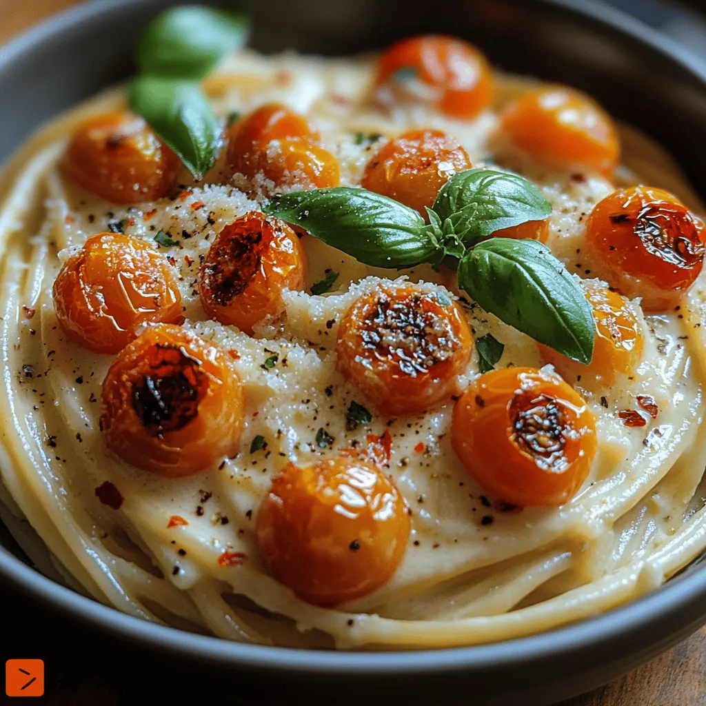 Creamy Roasted Tomato Pasta is more than just a meal; it's a comforting embrace on a plate. The combination of sweet, roasted tomatoes with the richness of cream creates a flavor profile that is both comforting and indulgent. The slight acidity of the tomatoes is beautifully balanced by the cream, while the addition of garlic and herbs enhances the dish's overall depth, making each bite a delightful experience.