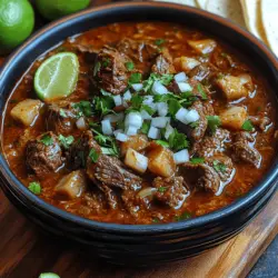 Discover the rich flavors of traditional Mexican cuisine with this hearty Slow Cooker Beef Birria recipe. Birria, a beloved dish originating from the state of Jalisco, is renowned for its tender beef, aromatic spices, and deep, satisfying broth. This traditional dish has grown in popularity beyond its regional roots, becoming a favorite in taco shops and homes across Mexico and the United States alike. The beauty of this recipe lies in its simplicity—using a slow cooker allows you to enjoy the robust flavors without the need for constant supervision, making it perfect for family dinners or gatherings.