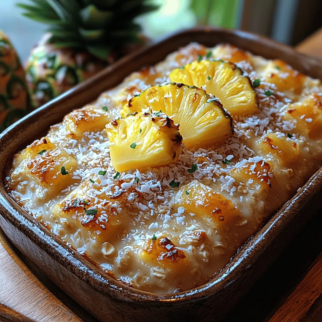 Baked oatmeal is quickly becoming a go-to breakfast option for health-conscious individuals and busy families alike. Its versatility and convenience make it an appealing choice for those looking to start their day with a nutritious meal. Imagine a dish that combines the heartiness of oats with the tropical flavors of pineapple and coconut, evoking the warmth of a sunny beach getaway. This is exactly what the Tropical Paradise Pineapple Coconut Baked Oatmeal offers—a delightful blend of flavors that transports you to a tropical paradise with every bite.