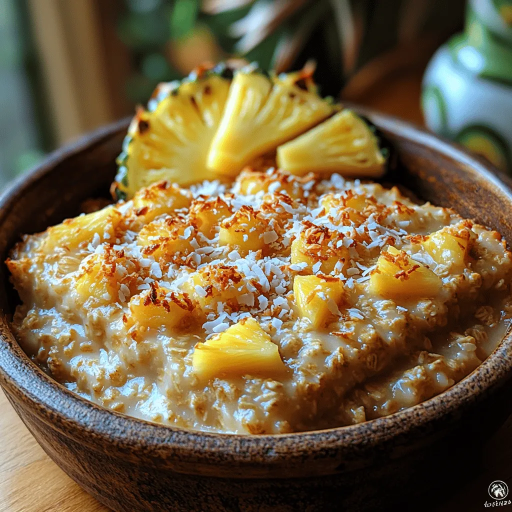 Tropical Paradise Pineapple Coconut Baked Oatmeal
