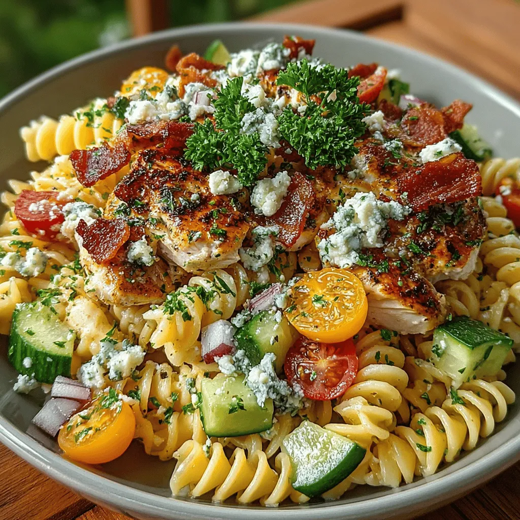 Classic Chicken Cobb Pasta Salad